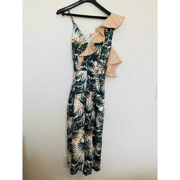 Patbo Wide leg Jumpsuit Tropical Palm 10 - Picture 2 of 7